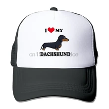 Мужские и женские бейсболки, сетчатые кепки с надписью «I Love My Dachshund Dog», кепки в стиле хип-хоп