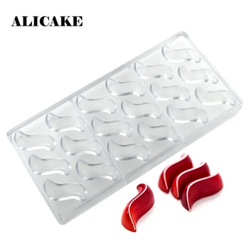 

Chocolate Bar Mold S-Shape Form Polycarbonate Plastic for Chocolate Candy Mould Tray Cake Decoration Bakery Baking Pastry Tools