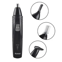 KemeiNose триммер 3 в 1 перезаряжаемый электрический триммер для бритья для носа и ушей, мужские ушные ножницы для волос в носу, детская машинка для стрижки волос