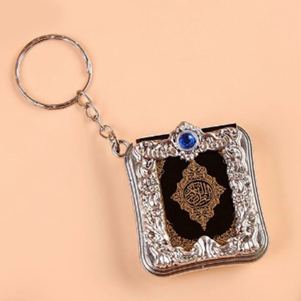 Mini Islam Ark Quran Keychain The Koran Muslim Keyring Hanging Memorial Gift