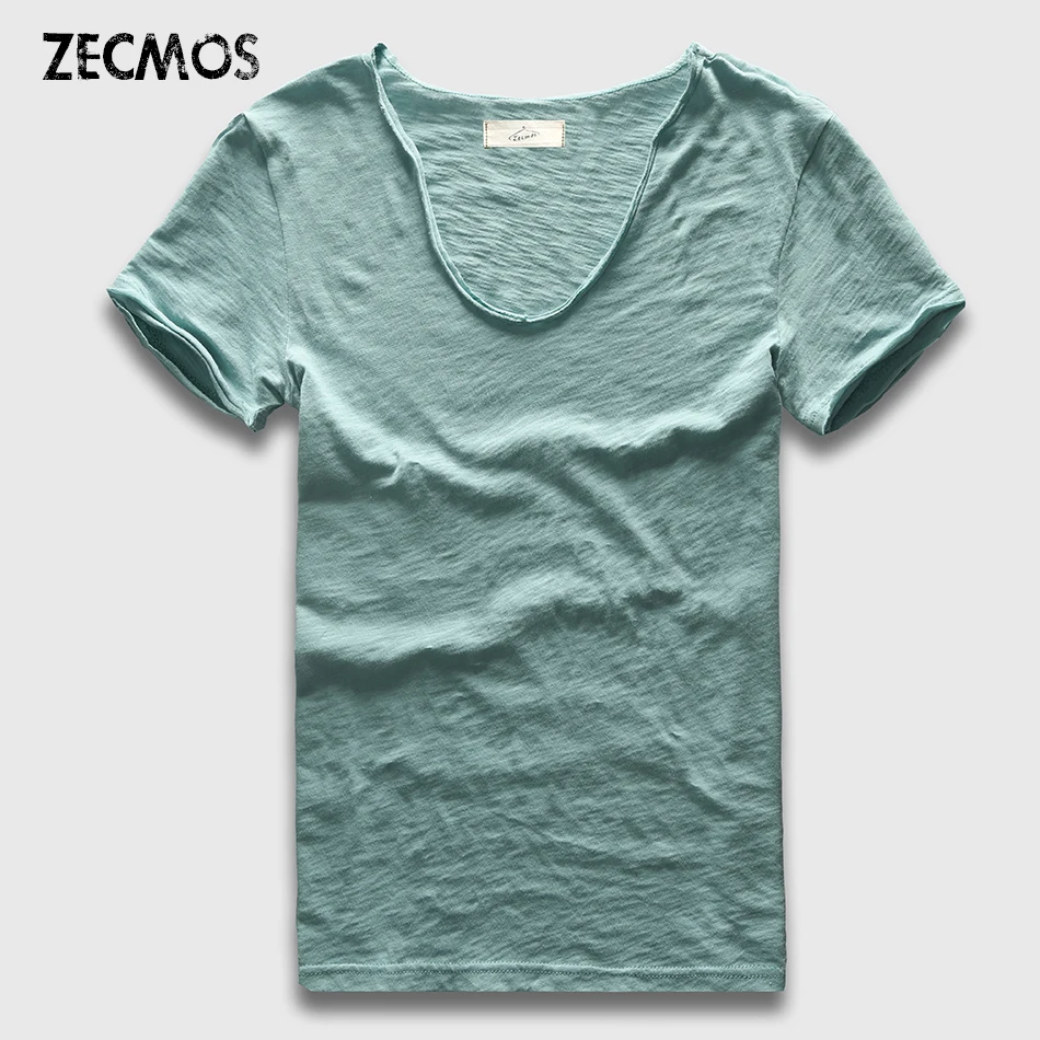 Мужская футболка с V образным вырезом коротким рукавом|v neck t shirt|fashion shirtt shirt |