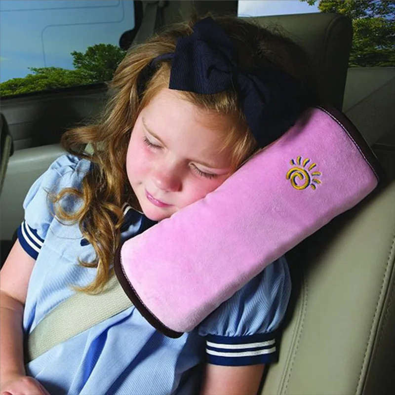  Car child shoulder cover car cartoon plush seat belt cover pillow baby car with cute pillow