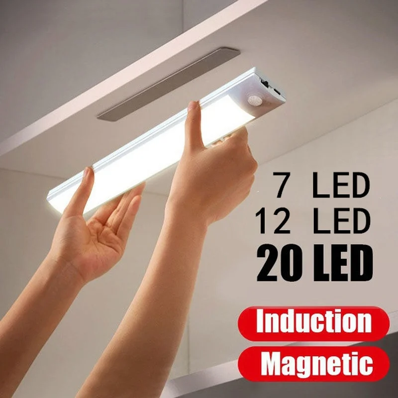 Sensor Light Wireless PIR Motion Sensor Light Infrared Sensor Light Super Bright Strip Light Used Closet Cabinet Wardrobe Stairs