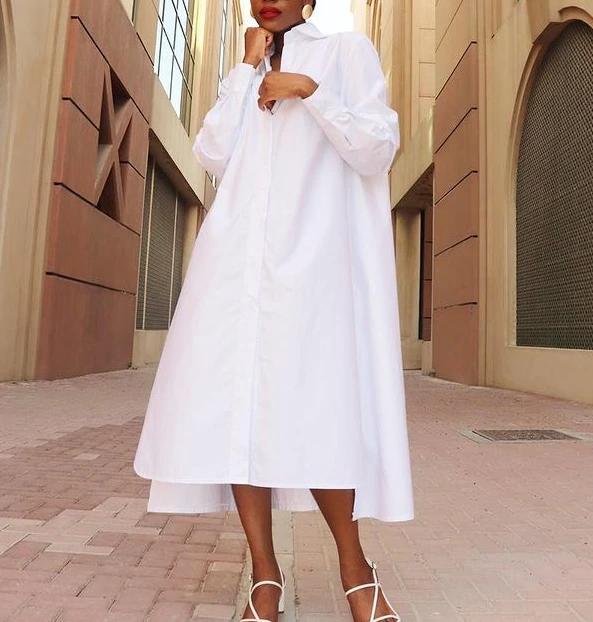 big white shirt dress