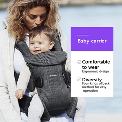 Porte bébé ergonomique pour enfants de 0 à 36 mois, écharpe face à l'arrière kangourou, porte enveloppe pour voyage 