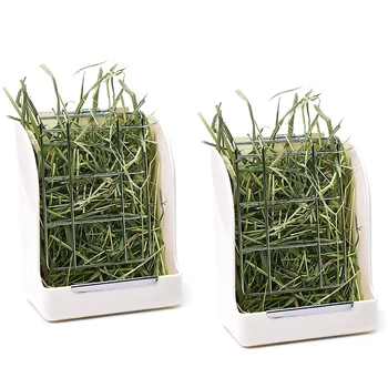 

2-Piece Hay Feeder Hay Rack Spring Hay Rack My Neighbor Pet Supplies Are Perfect for Rabbits/Guinea Pigs
