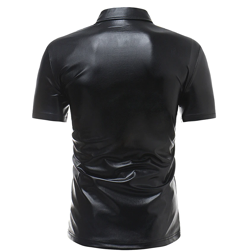 Shirt Men Night Club Party Men Solid Shirt Business Chemise Homme Casual Slim Fit Shiny Gold Wedding Dress Shirts Clothes