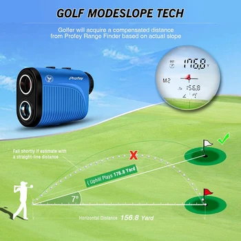 

Golf Rangefinder LCD Display Hunting Digital Accuracy Distance Meter w/Carabiner for Easy Safety Exercise Accessory