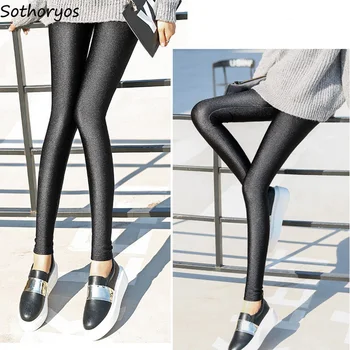 

Leggings Women Plus Velvet Solid Simple All-match High Waist Elastic Pencil Womens Winter Trends Moda Mujer 2020 Soft Trendy