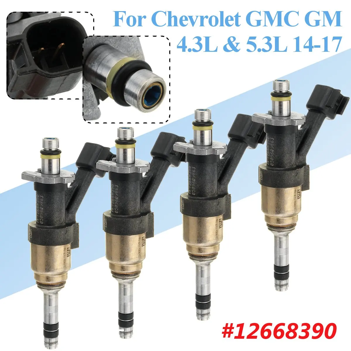 Топливная форсунка для Chevrolet для GMC для GM грузовики 4.3L& 5.3L#12623116 12668390 12628422 12668649 12672368 - Цвет: 4 pcs