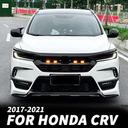 Feux à grille moyenne pour Honda CRV Refit 2017, 2018, 2019, 2020, 2021, couverture avant, projecteurs pilote, petits accessoires de voiture à lumière jaune 