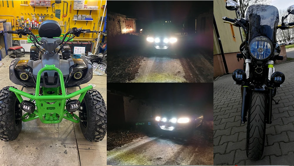 6D Lens 5 Inch Round Square Led Work Light For Car 4WD ATV SUV UTV Trucks 4x4 12V Offroad Motorcycle Auto Working Driving Lights