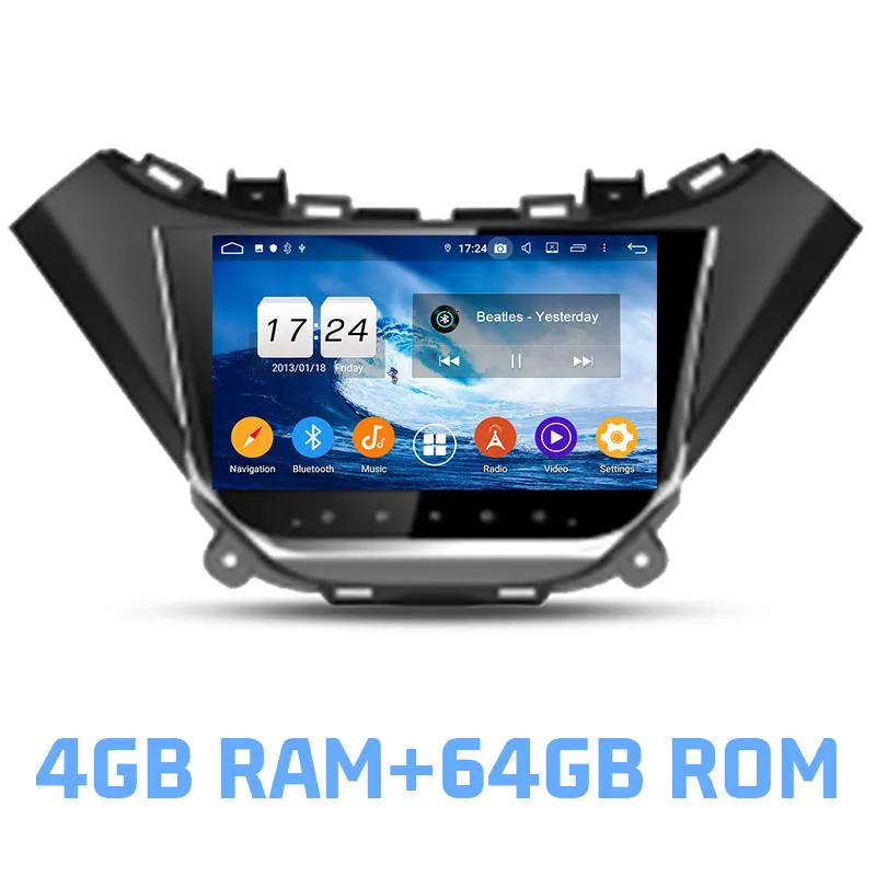 Ips DSP Android 9,0 4 Гб ОЗУ+ 64 Гб ПЗУ+ 8 ядерный автомобильный dvd-плеер Wifi Bluetooth 4,2 RDS радио gps карта для Chevrolet Malibu - Цвет: 4GB RAM and 64GB ROM