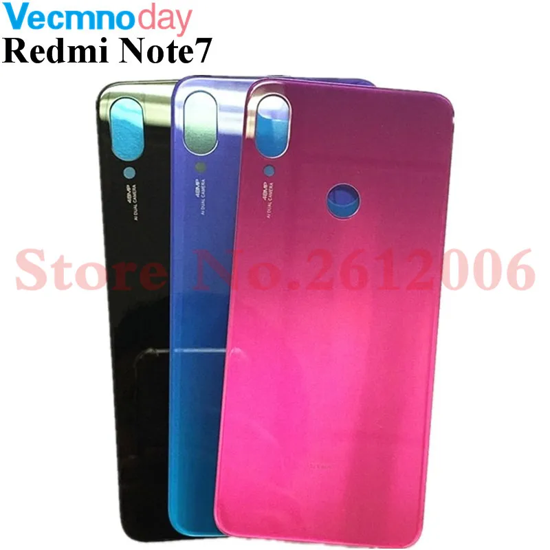 Для Xiaomi Redmi note7 Note 7 Pro, задняя крышка аккумулятора, стеклянная панель, чехол для задней части телефона для Redmi note 7 7Pro
