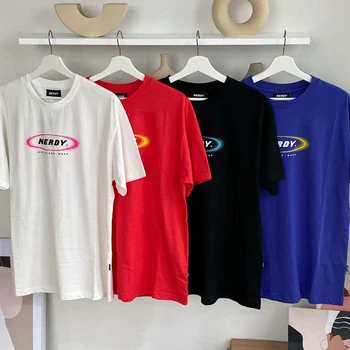 

2020 New Nerdy T Shirt Women Men 1:1 Best Quality Red Blue Black White Solid Color Nerdy T-Shirt Top Tee Summer Style