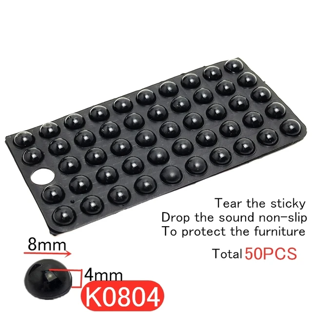 Door Stops Black Silicone Rubber Pads Self Adhesive Cabinet Bumpers Catches Rubber Damper Buffer Cushion Furniture Hardware 3M K0804