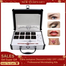 Biomaser4/8 КРЕМ пигмент набор для микроблейдинга для перманентного макияжа 3D бровей татуировки Стартовые наборы с Microblading Penna линейка