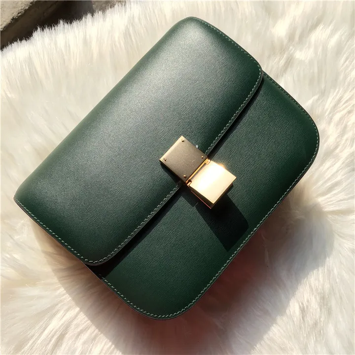 dark green-small Новые женские сумки из натуральной кожи, дизайнерские роскошные сумки, дизайнерские сумки от известного бренда, Повседневная модная сумка на одно плечо - Цвет: dark green-small