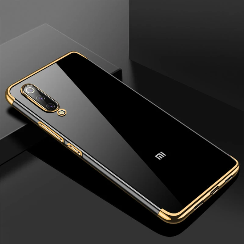 Чехол для Xiaomi Mi 9 9T Pro Lite Mi A1 A2 A3 Lite Прозрачный Бампер RedMi Note 8T 8 8A 7 7A K20 TPU Силиконовый противоударный чехол - Цвет: Золотой