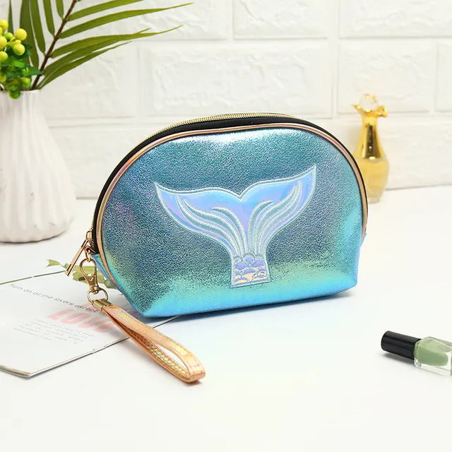 Girl Makeup Bag Colorful Mermaid Tail Cosmetic Bag Organizer Make Up Case Beauty Pouch Lipstick Bag PU Beautician Toiletry Bags B6