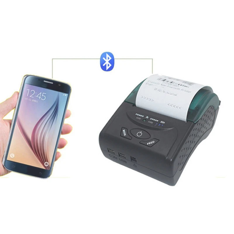 58 мм Bluetooth 4,0 Термальный чековый принтер порт чековый принтер pos-принтер портативный Bluetooth принтер билетный принтер Android IO
