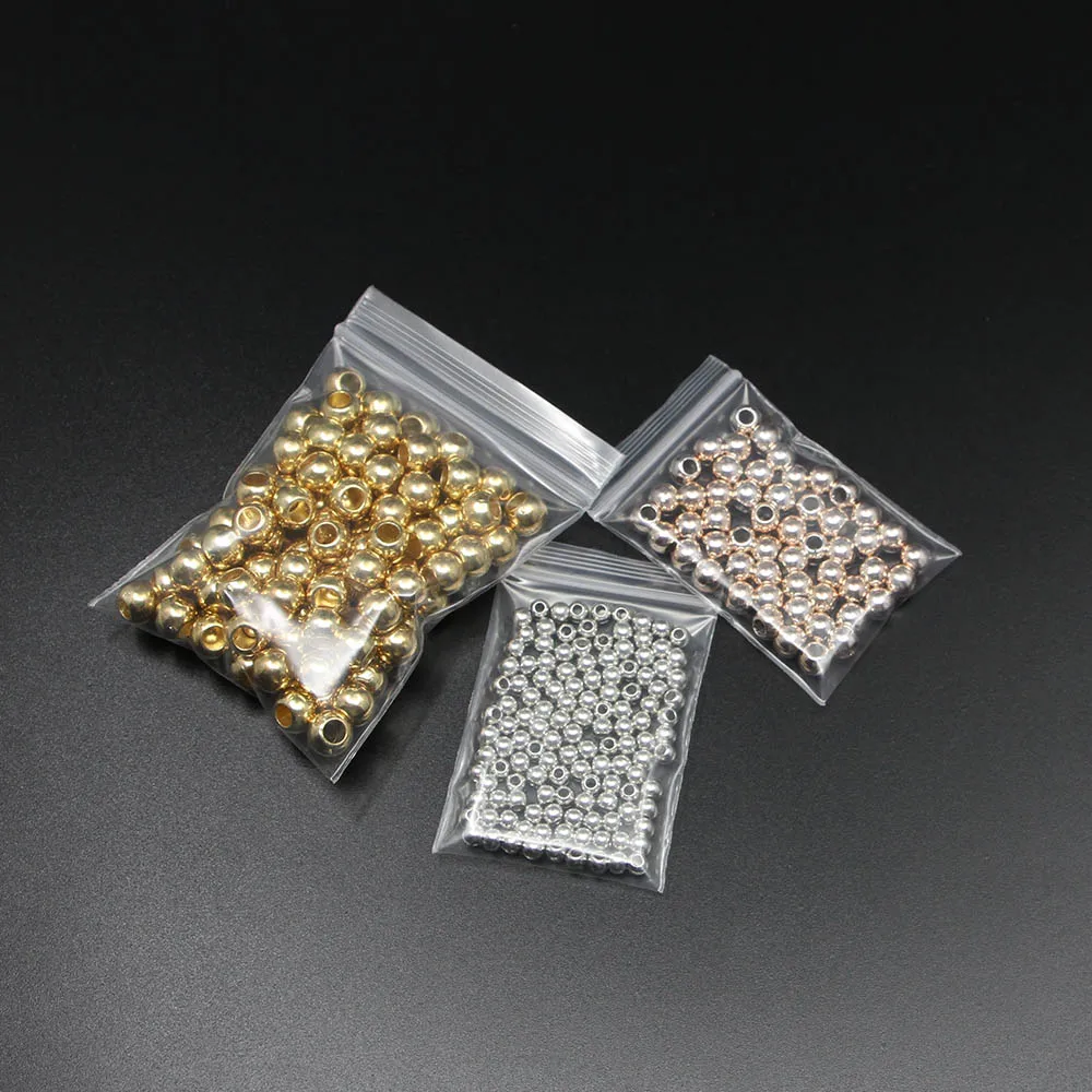 50-100pcs 4 6 8 10 12mm Ball Big Hole Round Beads CCB Loose Spacer Beads For DIY Jewelry Making Accessories (Not Metal)