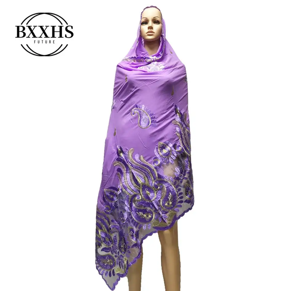 

Chiffon exquisite inlaid drill pure embroidery exclusive lady scarf multi-color shawl Muslim factory direct sales