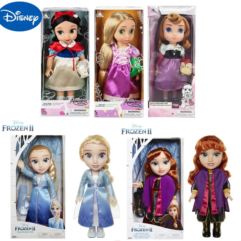 Original Disney reine des neiges 5 pièces Styles haute qualité 35cm Elsa poupée filles jouets princesse Anna et Elsa poupées vêtements pour poupées Childre