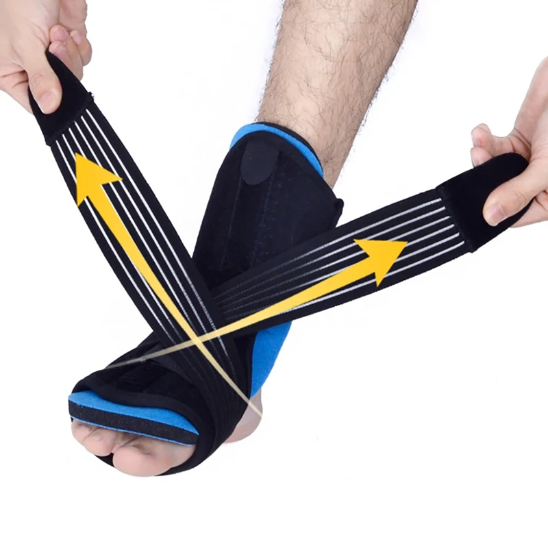 1 set Foot Support + Massage Ball blue mat Adjustable Compression Corrector Protective Guard Wrap Fitness Ankle - Цена: 