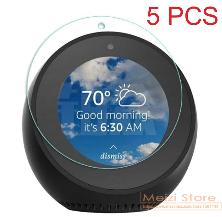 5 Pezzi Di Vetro Temperato Per Echo Spot Smart Speaker Sveglia Protezione Lcd Pellicola Protettiva Per Schermo Intero
