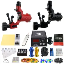 Полный профессиональный набор для татуировки 2 деталь для тату-машинки для пистолета Электропитание ручка педаль для красивый боди-арт поставки