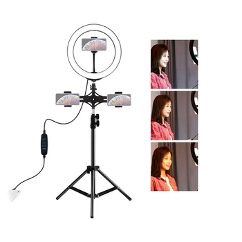 

PULUZ PKT3053B 6500K-3200K 10.2 inch 26cm LED Ring Light for Youtube Live Streaming Broadcast Vlogging Selfie The Flash