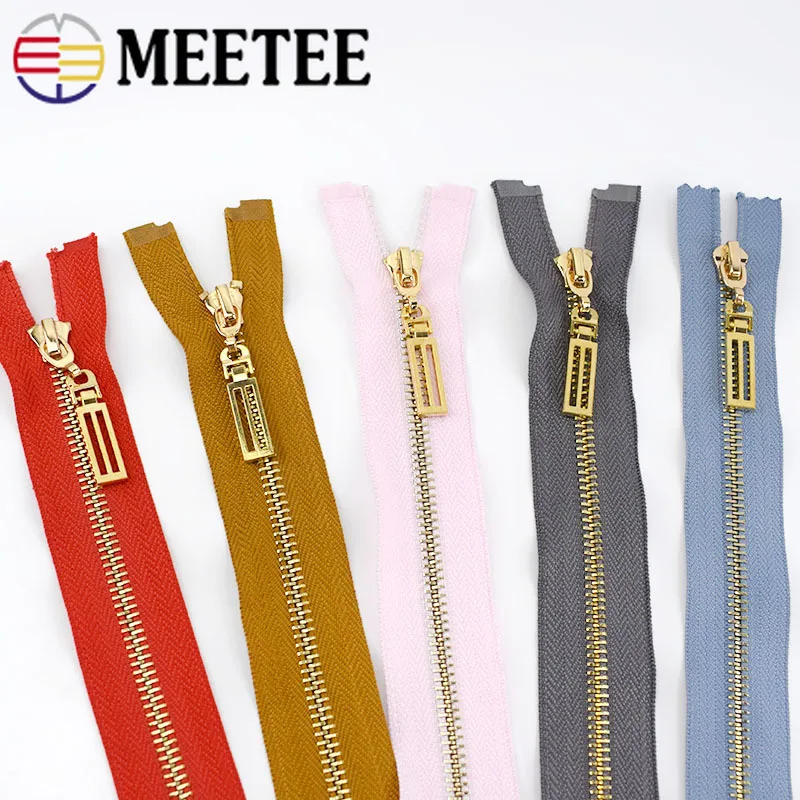 Meetee 3/5 шт. 85 см 5# разъемная застежка-молния металлическая молния сплав Автоматическая блокировка открытого конца украшения застежка-молния для куртки пальто DIY сумки пошив костюма аксессуар