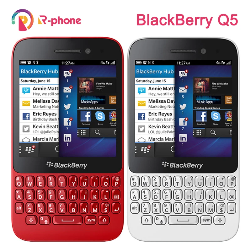 Original Blackberry Q5 Unlocked 2GB RAM GSM 3G Refurbished 3.1" 5MP WIFI GPS ROM 8GB QWERTY Keyboard Mobile phone refurbished iphone