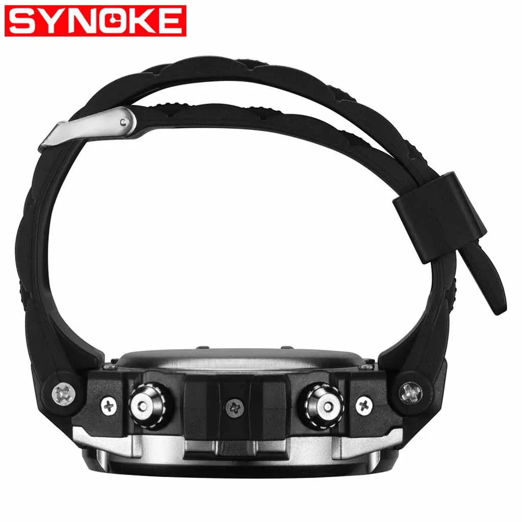 Цифровые мужские часы SYNOKE Trend мужские антиосенние многофункциональные светящиеся электронные часы с большим экраном