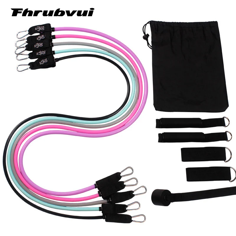 

11Pcs/Set Resistance Bands Yoga Fitness Rubber Tubes Expander Band Stretch Training Home Gyms Exercise Workout Elastic Pull Rope