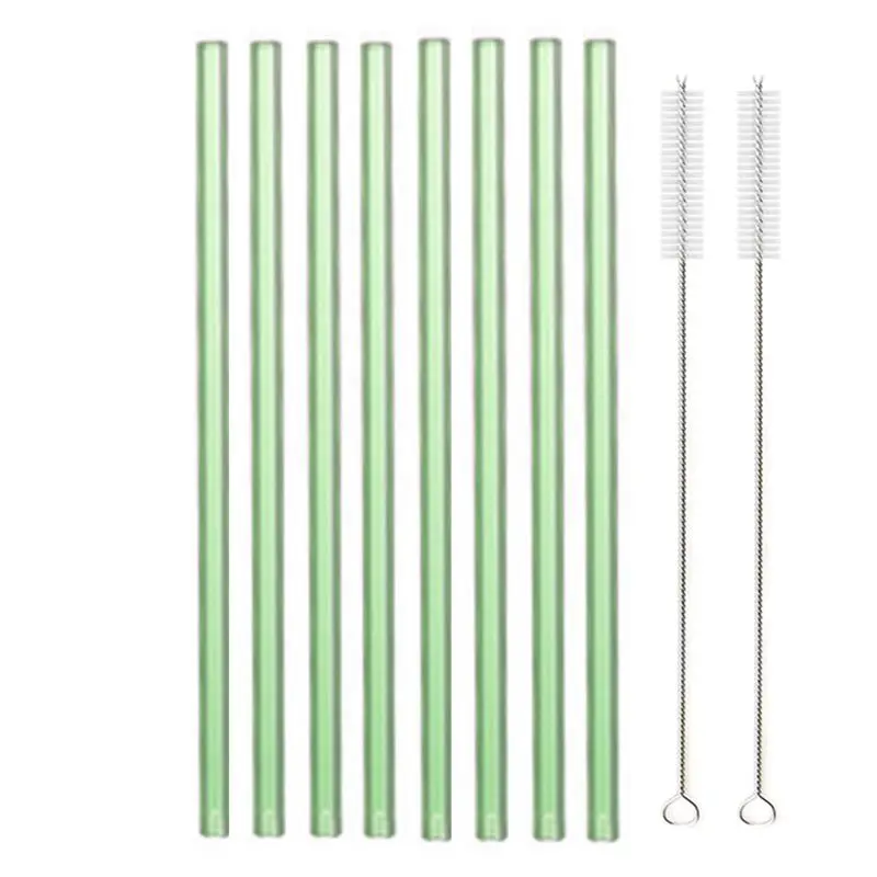 8pcs Green Straight