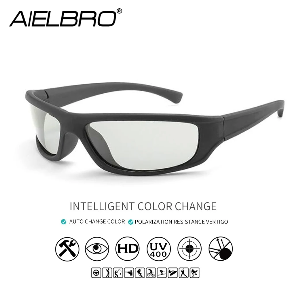 AIELBRO фотохромные поляризованные солнцезащитные очки для велоспорта для мужчин и женщин, очки для спорта на открытом воздухе, очки для велоспорта, пеших прогулок, альпинизма, рыбалки