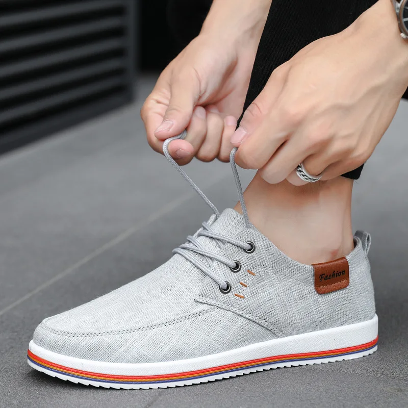 

New Style MEN'S SHOES Households Cowboy Canvas Shoes Versatile Casual Shoes Fashion Large Size Canvas Shoes off white shoes