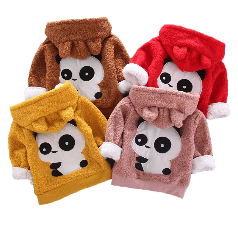 

New Spring Autumn Baby Boys Girl Clothes Cotton Hooded Sweatshirt Children's Kids Casual Sportswear Infant Animal Panda Clothing