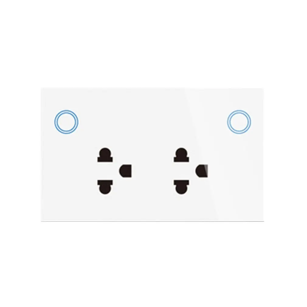 

Touch Double GPO Glass Panel Power Point Wall Outlet Socket Switch 10AMP mobile phone control socket