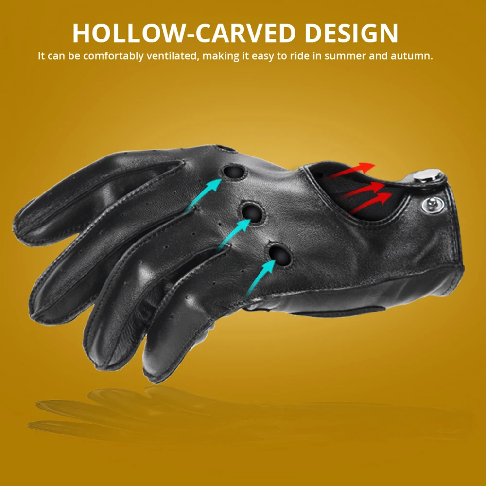 HEROBIKER Мотоциклетные Перчатки Guantes Moto мужские ретро Мотоциклетные Перчатки Кожаные мото полный палец винтажные Мотоциклетные Перчатки