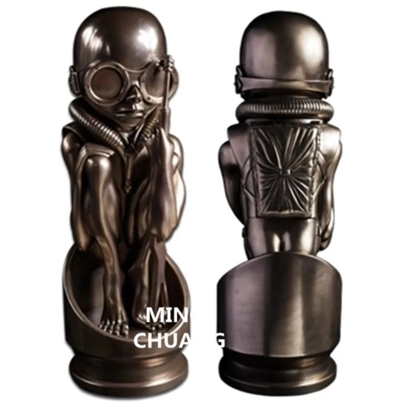 15,35 "Статуя инопланетяне против Хищника бюст H. R. Giger полноразмерный портрет AVP2 Смола Коллекционная модель игрушки 39 см коробка Z2392