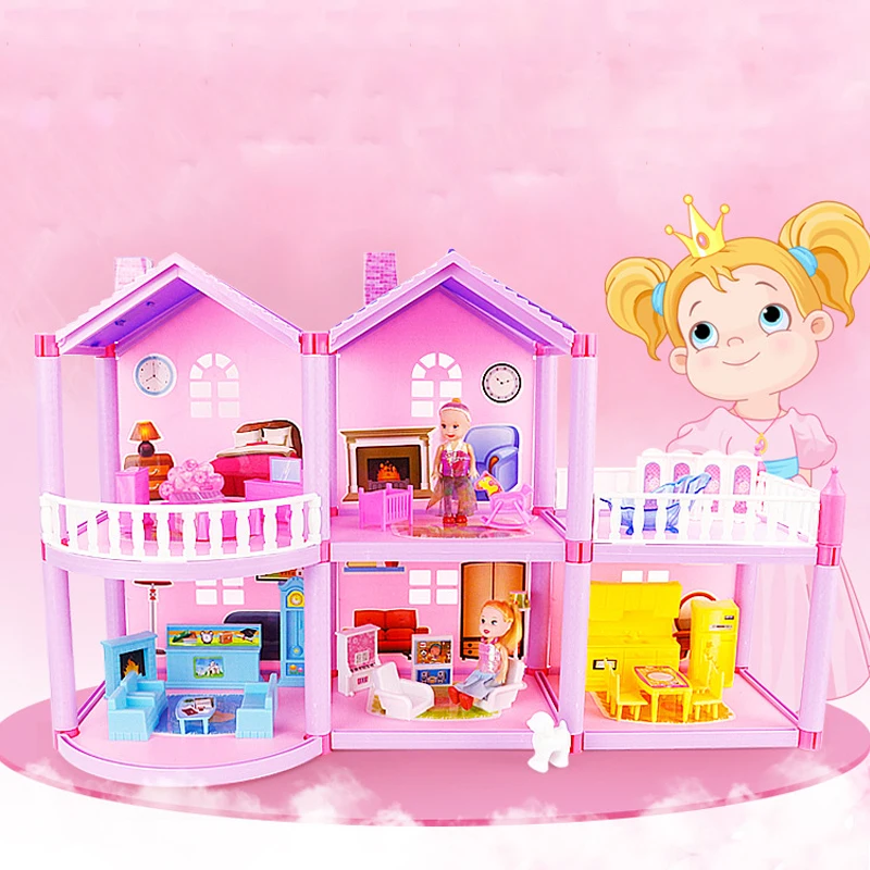 DIY Doll House Villa Castle with Furniture - Princess Dollhouse for Kids, Simulation Dream Playset for Girls, Perfect Gift image 3