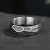 Charm 2021 Gothic Style Stainless Steel Geometry Aneis Men Wedding & Couple Rings Womens Band Jewelry Gift Anel 4
