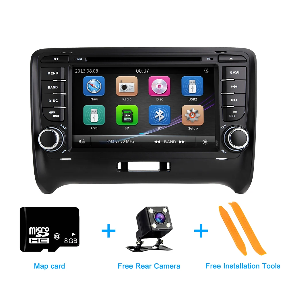  ZLTOOPAI Car Multimedia Player 2 Din Car DVD Player For AUDI TT MK2 Auto Radio GPS Stereo DVD Playe