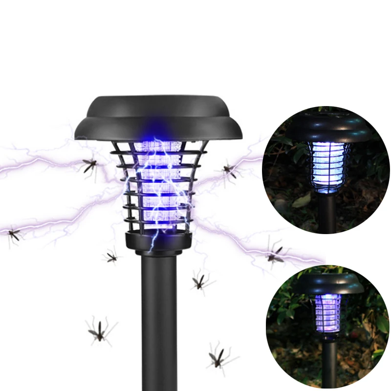 Solar Mosquito Repellent Killer Lamp Electronic Bug Zapper Insect Pest Reject UV Trap light Outdoor Garden Anti Mosquito Lamps