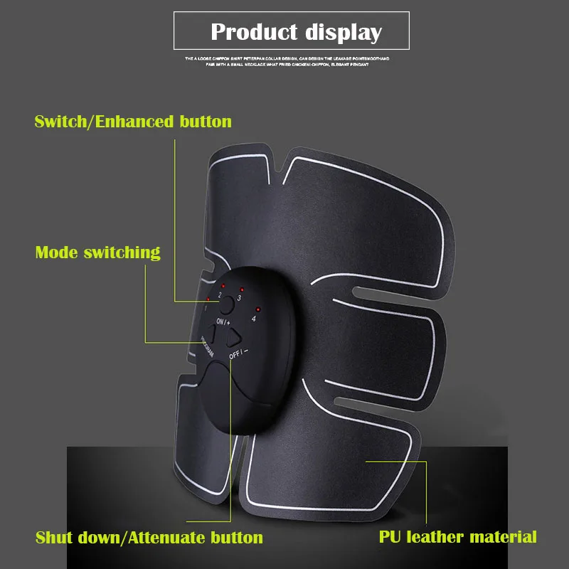 Abdominal Muscle Rechargeable Muscle Stimulator Sports Fat Burner Passive Gymnastics Massage Tool Press Simulator For Slimming