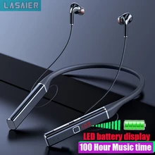 TWS 100 hours Wireless Earphone Bluetooth Magnetic Neckband Headphone IPX5 Waterproof Sport Headset Noise Cancelling Micophone