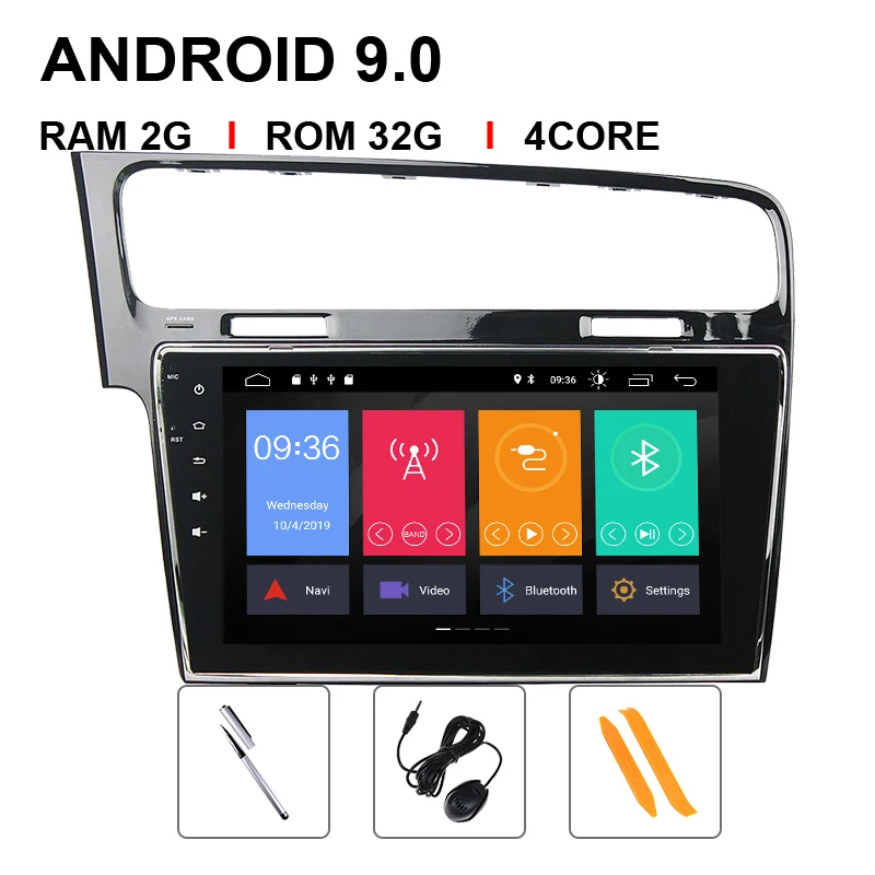 8 ядерный DSP 4 Гб+ 64 ГБ Android 9 автомобильный мультимедийный плеер для Volkswagen VW Golf 7 Авторадио Стерео gps навигация стальное управление колесами - Цвет: 4 Core 32 ROM